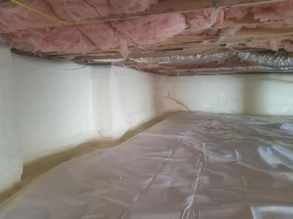 Crawl space encapsulation with closed-cell spray foam for Roof Maintenance in Reading